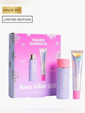 Naked Sundays Rosy Glow Kit - Limited Edition Value Set ** NIB**